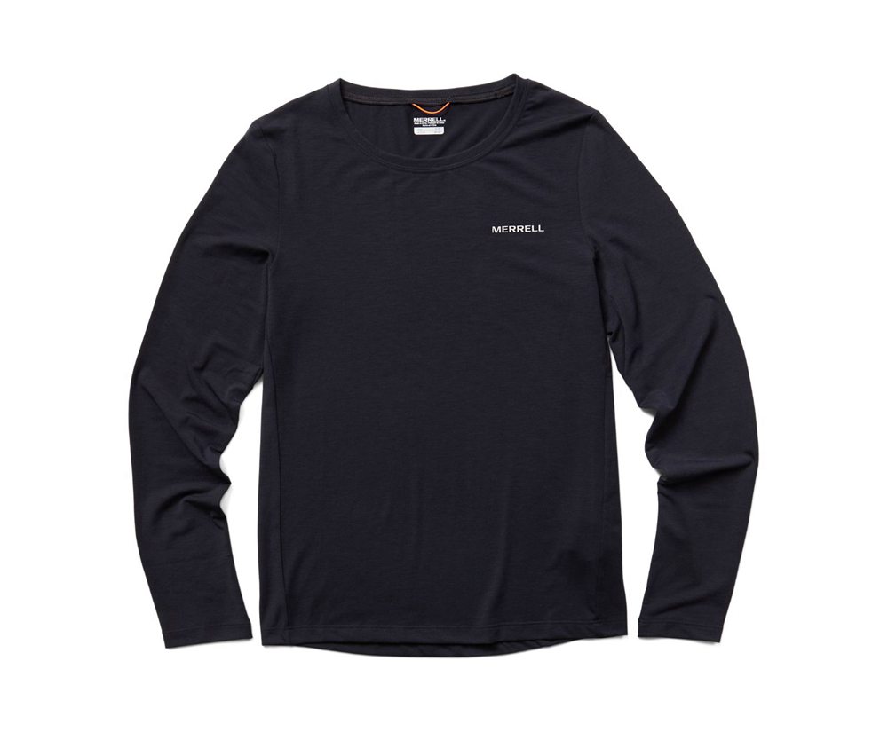 Merrell Langærmet Dame - Tencel Tee - Sort - ETK530472